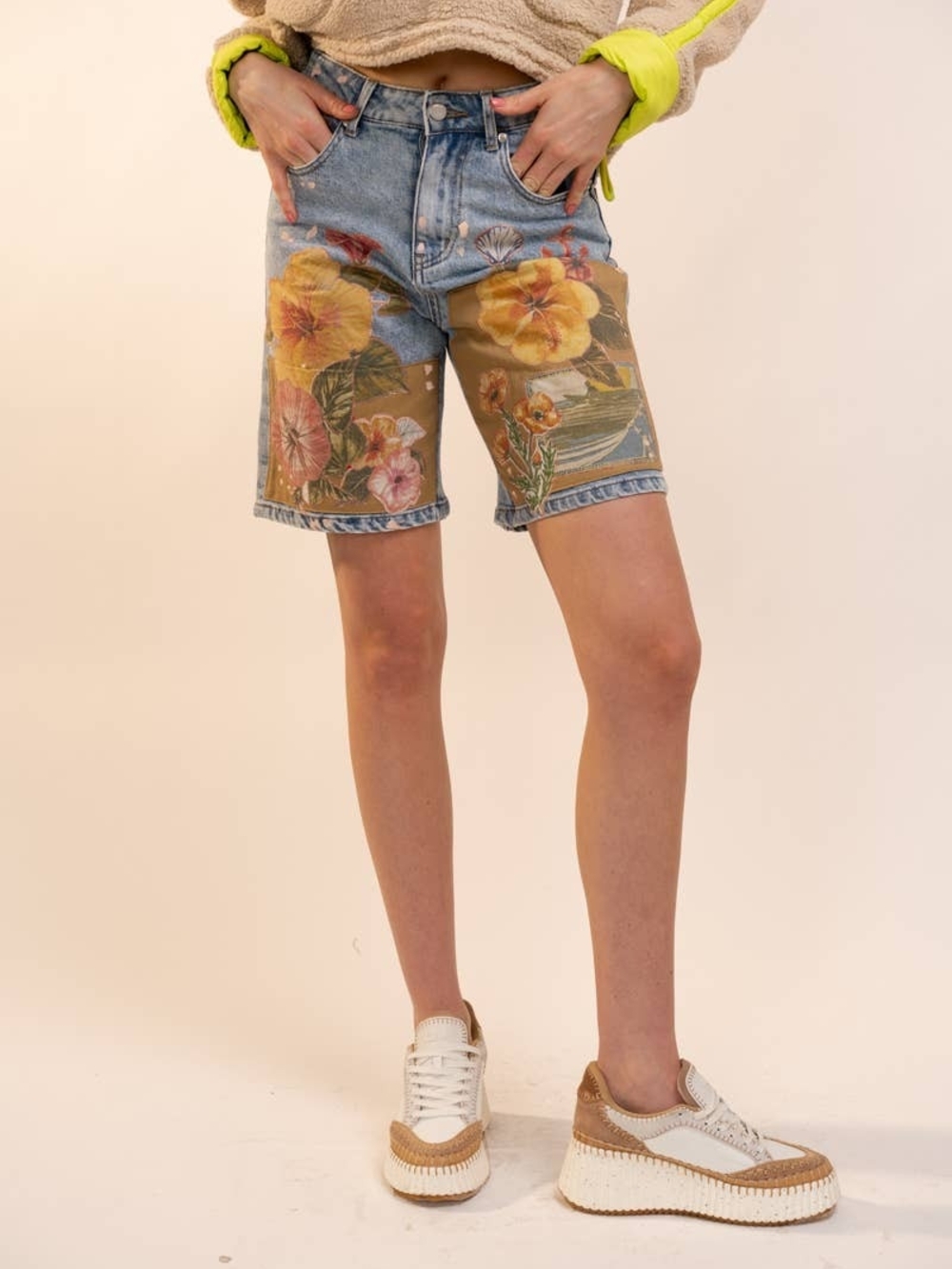 Blue B Sweet Sunshine Patchwork Bermuda Shorts